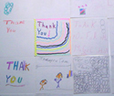 Some thank-you notes from kids